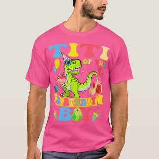 Groovy Titi Of The Birthday Boy T-Rex Dinosaur Bir T-Shirt