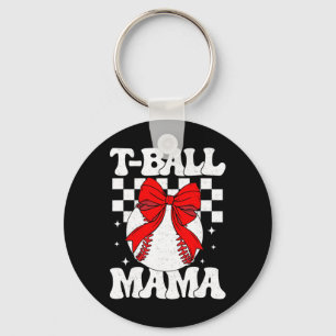 Groovy Tll Mom Softll T-ll Mama Checkered Mothers Key Ring