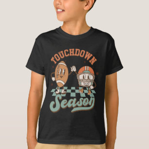 Groovy Touchdown Season Football Lightning Bolt Ga T-Shirt