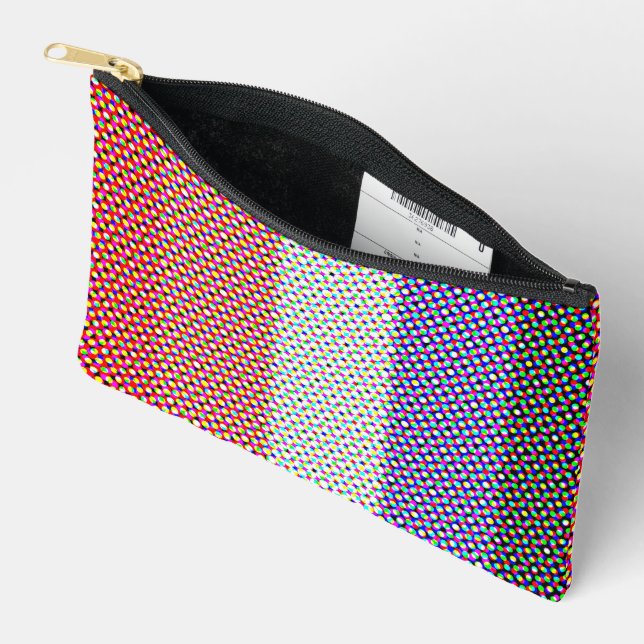 Groovy Trippy Abstract Cupioromantic Pride Flag Accessory Pouch (Open)