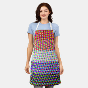 Groovy Trippy Abstract Cupioromantic Pride Flag Apron