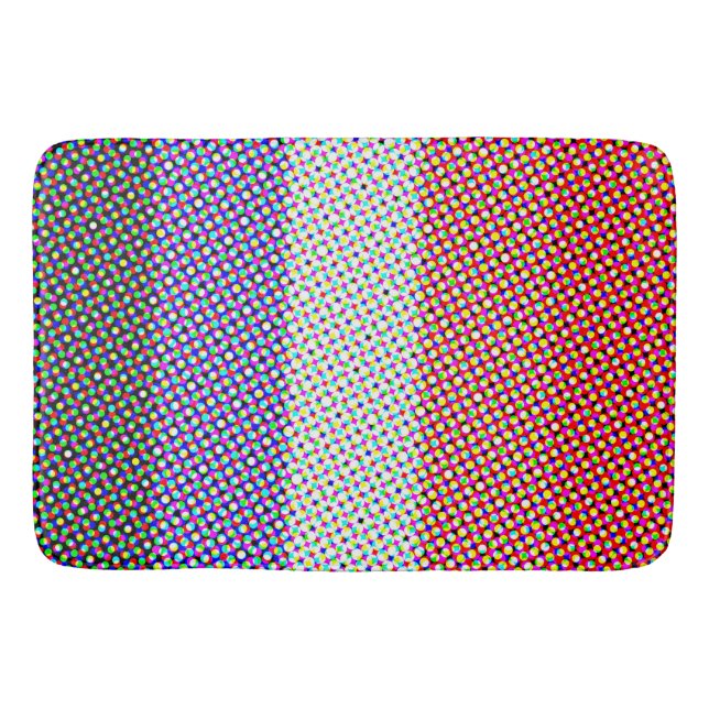 Groovy Trippy Abstract Cupioromantic Pride Flag Bath Mat (Front)