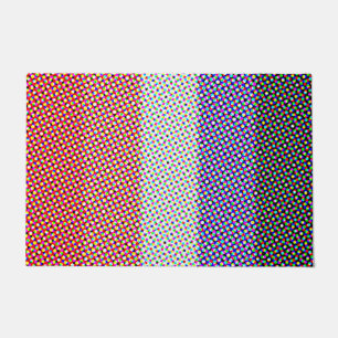 Groovy Trippy Abstract Cupioromantic Pride Flag Doormat