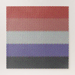 Groovy Trippy Abstract Cupioromantic Pride Flag Jigsaw Puzzle