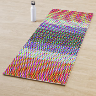 Groovy Trippy Abstract Cupioromantic Pride Flag Yoga Mat