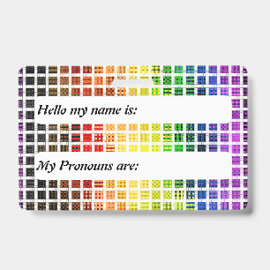 Groovy Trippy Abstract Graffiti Agender Pride Flag ID Badge