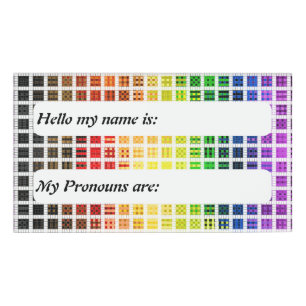 Groovy Trippy Abstract Graffiti Agender Pride Flag Name Tag