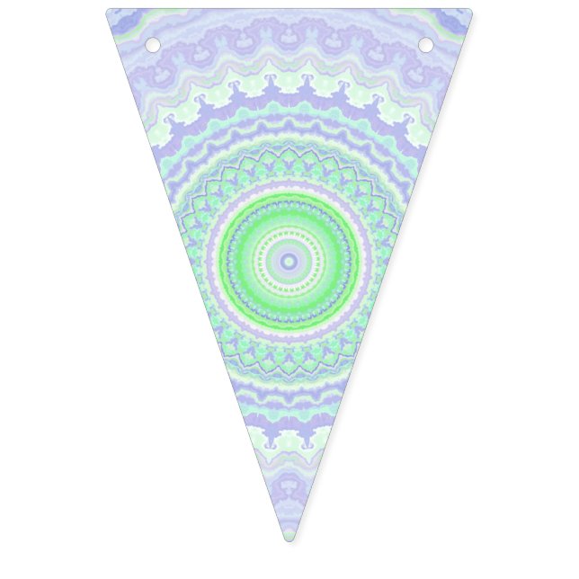 Groovy Trippy Boho Hippie Abstract Kaleidoscope  Bunting (First Flag)