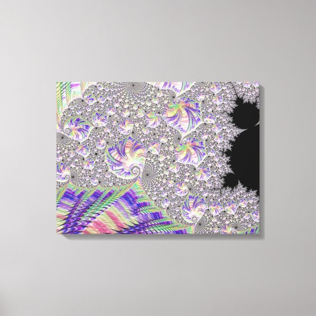 Groovy Trippy Funky Psychedelic Fractal Art Canvas Print (Front)