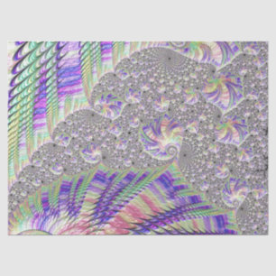 Groovy Trippy Funky Psychedelic Fractal Art Tissue Paper