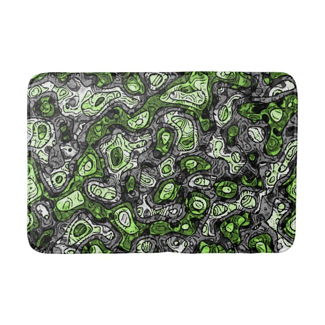 Groovy Trippy Grungy Funky Abstract Agender Pride Bath Mat (Front)
