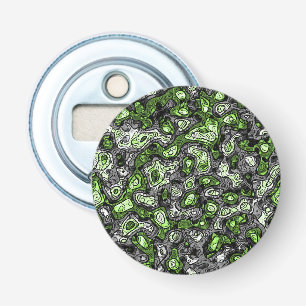 Groovy Trippy Grungy Funky Abstract Agender Pride Bottle Opener