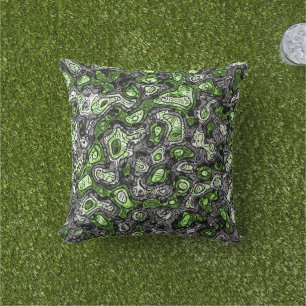 Groovy Trippy Grungy Funky Abstract Agender Pride Cushion