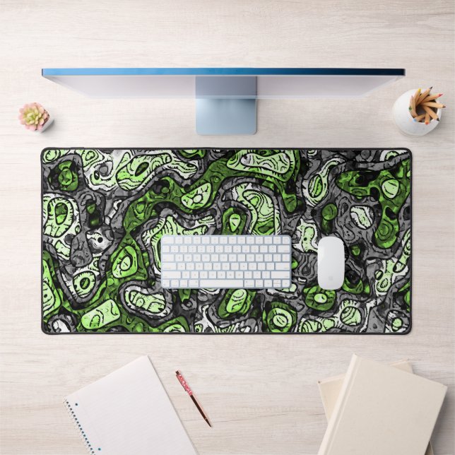 Groovy Trippy Grungy Funky Abstract Agender Pride Desk Mat (Office 1)
