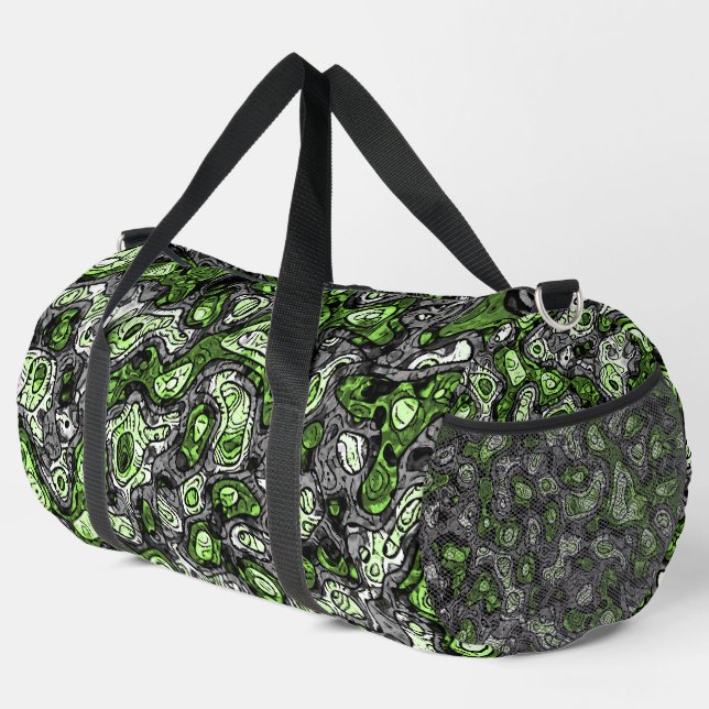 Groovy Trippy Grungy Funky Abstract Agender Pride Duffle Bag (Right Corner)