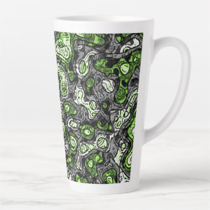 Groovy Trippy Grungy Funky Abstract Agender Pride Latte Mug