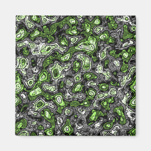 Groovy Trippy Grungy Funky Abstract Agender Pride Magnet