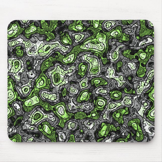 Groovy Trippy Grungy Funky Abstract Agender Pride Mouse Pad (Front)