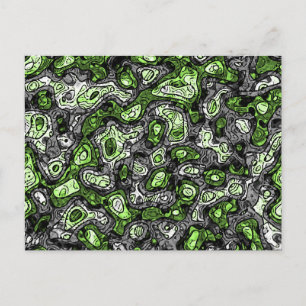 Groovy Trippy Grungy Funky Abstract Agender Pride Postcard