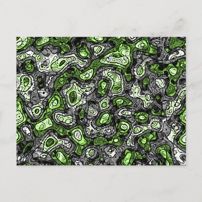 Groovy Trippy Grungy Funky Abstract Agender Pride Postcard (Front)