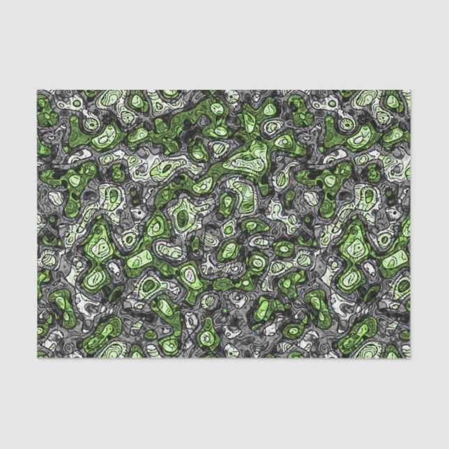 Groovy Trippy Grungy Funky Abstract Agender Pride Tissue Paper (Front)