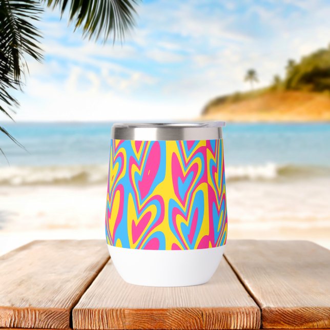 Groovy Trippy Squiggly Quirky Pansexual Pride  (Beach)