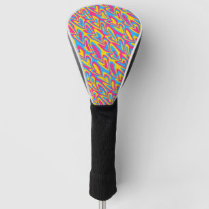 Groovy Trippy Squiggly Quirky Pansexual Pride Golf Head Cover