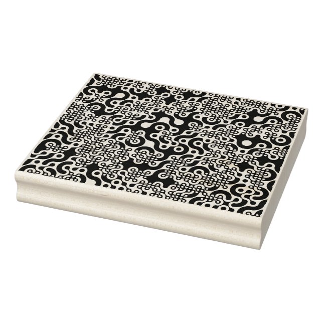 Groovy Trippy Truchet Tiles Rubber Stamp (Stamp)