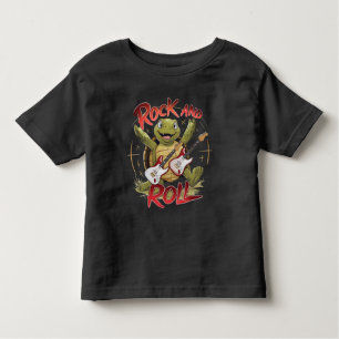 Groovy Turtle Rocking Out Rock And Roll Toddler T-Shirt