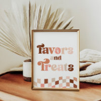 Groovy Two Cool 2nd Birthday Favours & Treats Sign