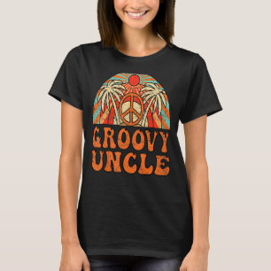 Groovy Uncle 70s Aesthetic Nostalgia 1970's Retro  T-Shirt