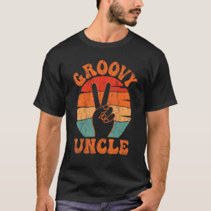 Groovy Uncle 70s Aesthetic Nostalgia 1970's Retro  T-Shirt