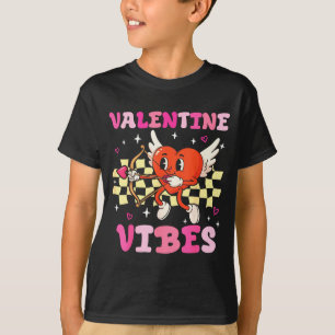 Groovy Valentine Vibes Heart Cud Women Men T-Shirt
