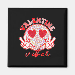 Groovy Valentine Vibes Valentines Day Shirts For G Magnet