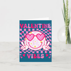 Groovy valentine vibes women teens girls kid flowe card