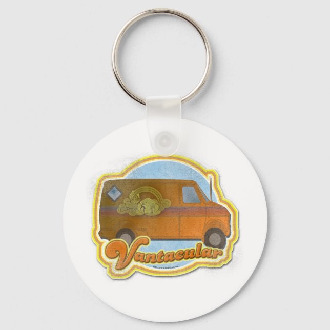 Groovy Vantacular Seventies Van Key Ring (Front)