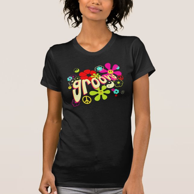 Groovy Vibe 70's Style T-Shirt (Front)