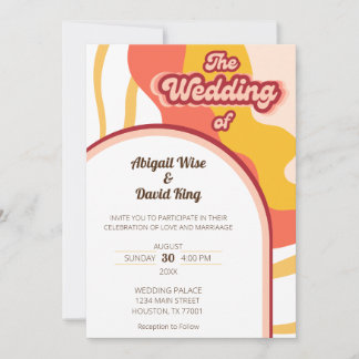 Groovy Vibes Retro Wedding Vintage Save The Date