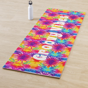 Groovy Vibes Tie Dye Customisable Yoga Mat