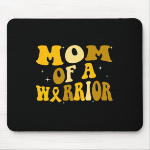 Groovy Vintage Childhood Cancer Awareness Mum Of W Mouse Pad