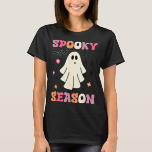 Groovy vintage ghost cute halloween spooky season T-Shirt