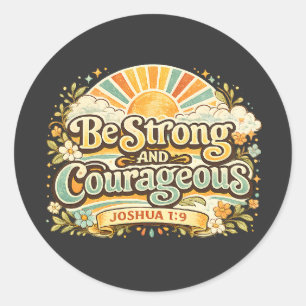 Groovy Vintage Sunshine Faith Art For Journalling Classic Round Sticker