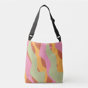 Groovy Waves Swirl Pattern Crossbody Bag