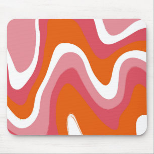 Groovy Wavy Colourful 70s Mouse Pad