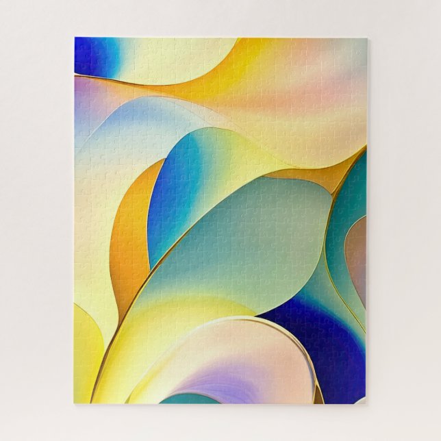 GROOVY WAVY PASTELS JIGSAW PUZZLE (Vertical)
