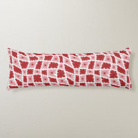Groovy Wavy Trippy 60s Flower Checks Red Pink