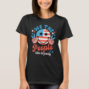 Groovy We The People Smile Face History 1776 Indep T-Shirt