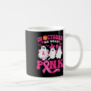 Groovy Wear Pink Breast Cancer Warrior Cute Ghost  Coffee Mug