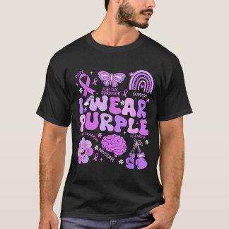 Groovy Wear Purple Support Epilepsy Awareness Day T-Shirt