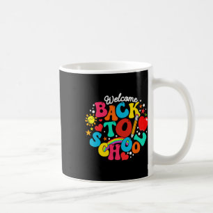 Groovy Welcome Back To School Rainbow Pencil Teach Coffee Mug